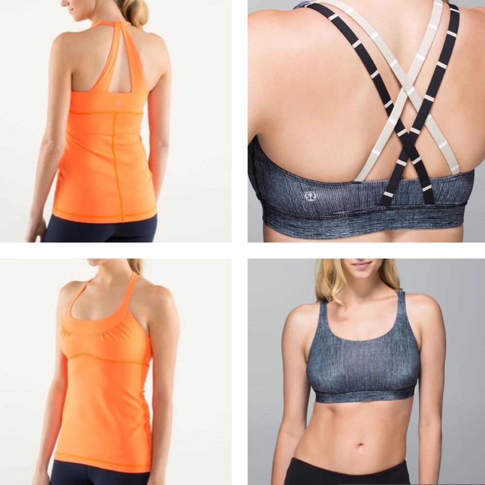 Lululemon BUNDLE! Scoop Me Up racerback tank top & Energy sports bra size 4